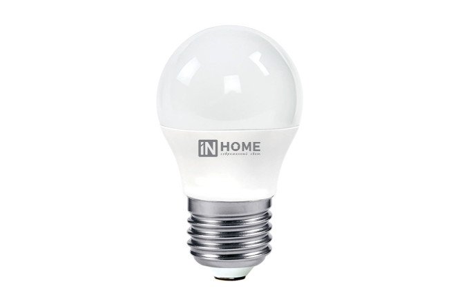 Изображение товара Лампа светодиодная IN HOME Vision care LED-ШАР-VC E27, 8W, Шар, 4000 К, Естественный