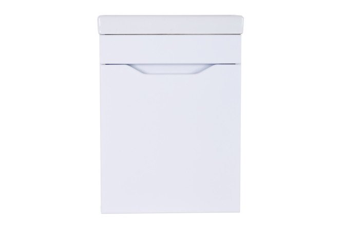 Изображение товара Тумба подвесная ORANGE Мини Mini-40TUW+RA 40.6 см, цвет каркаса белый, фасада белый