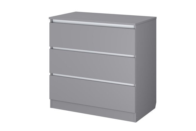 Изображение товара Стильный комод Simple из ЛДСП серый и белый цвет 80х79,7х50,5 см