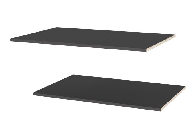 Изображение товара Комплект полок Оскар 86,8х1,6х38,4 см антрацит для шкафа и мебели