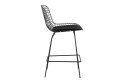 Стул полубарный Stool Group Bertoia 53х112х68 см, цвет сидушки чёрный, ножек чёрный