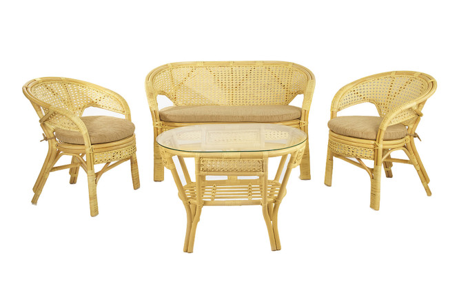 Изображение товара Комплект мебели Пеланги Натуральный ротанг