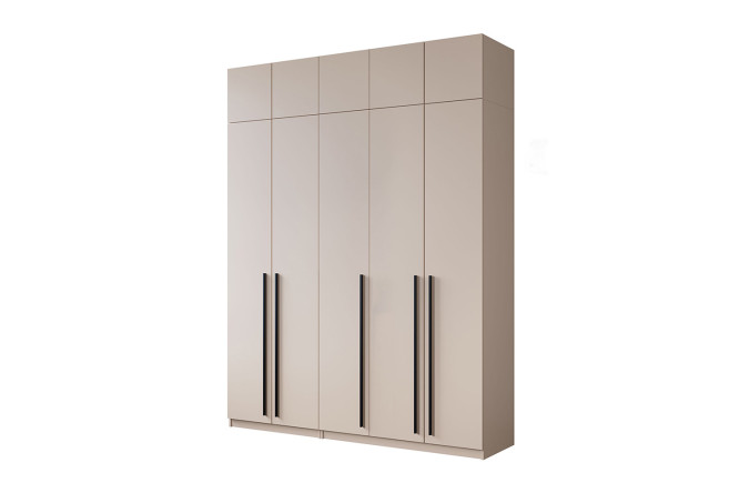 Изображение товара Шкаф София 5-дверный с антресолью цвета кашемир - просторное решение для хранения мебели
