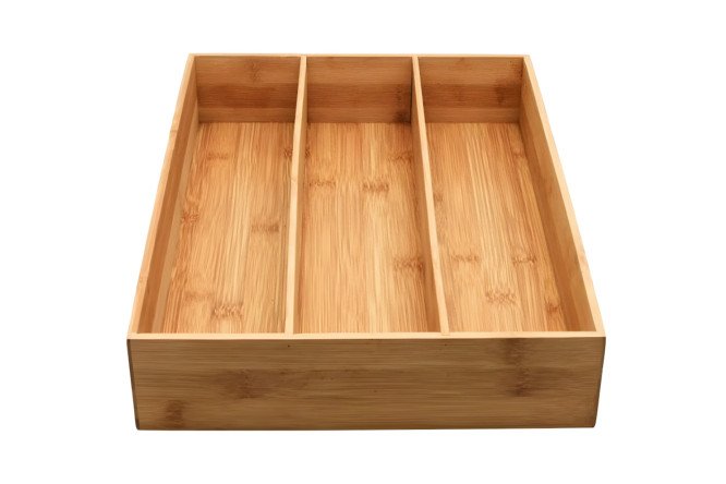 Изображение товара Лоток для столовых приборов HOMIUM Wood — организация и хранение кухонных инструментов