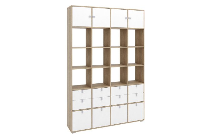 Изображение товара Стеллаж Bricks с дверцами и ящиками для хранения и интерьера