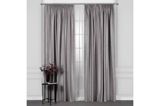 Изображение товара Штора на ленте Венуа 200х260 см бежево-серая