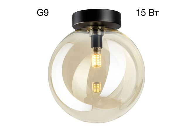 Изображение товара Настенно-потолочный светильник CITILUX Orton G9 черный стекло металл современный дизайн