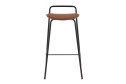 Стул барный Stool Group Mantis 46.5х82х47 см, цвет обивки коричневый, ножек чёрный