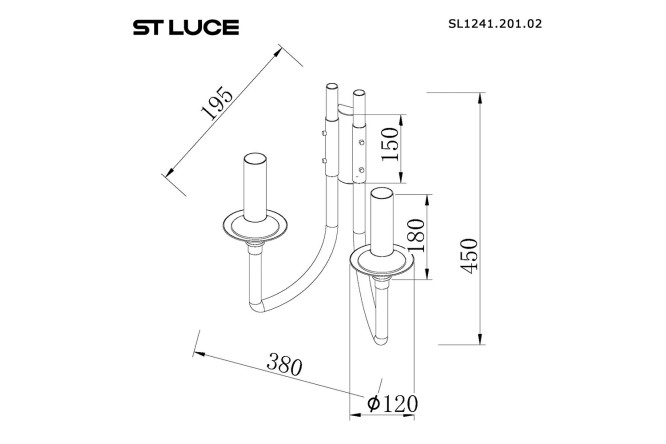Бра ST LUCE Vetrano 4 кв.м, E14