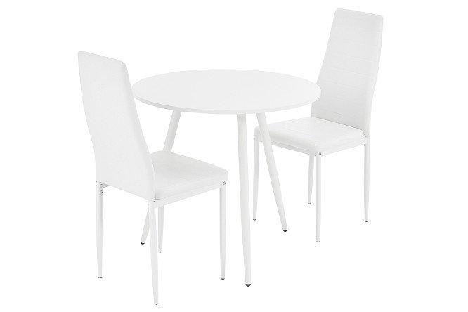 Изображение товара Стулья Toledo и стол Дакота белый цвет и металл