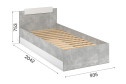 Кровать Чикаго цвет ателье светлый, белый 160х200 см
