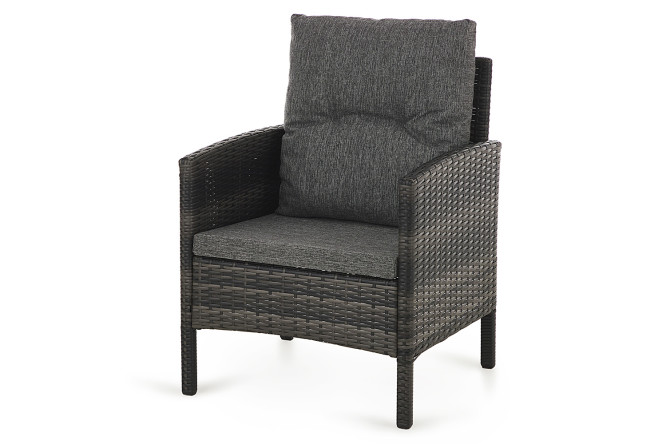 Изображение товара Кресло Фарелл цвет каркаса чёрный, отделки серо-коричневый