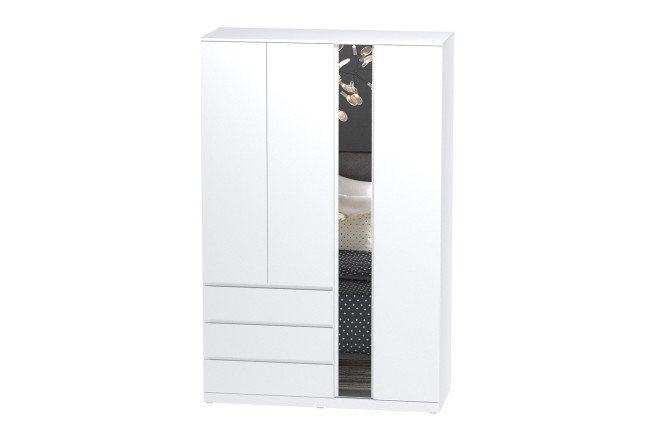 Изображение товара Распрашной шкаф Варма с зеркалом белый комфортный дизайн