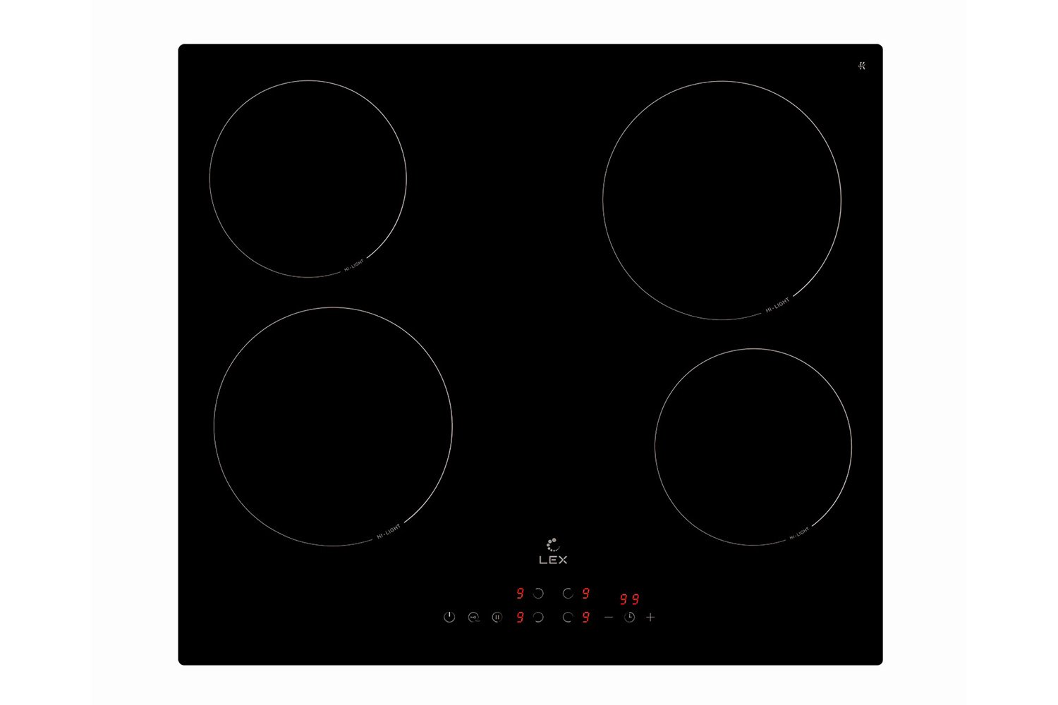 Электрическая панель LEX EVH 6040B bl, чёрный 60 см