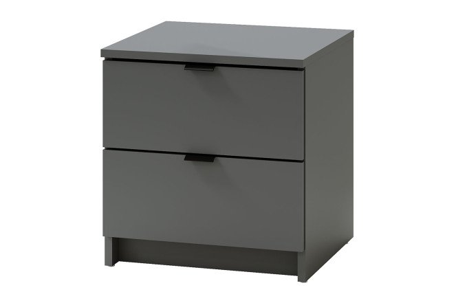 Изображение товара Комод Лофт с 2 ящиками антрацит из ЛДСП стильный и компактный для дома и офиса