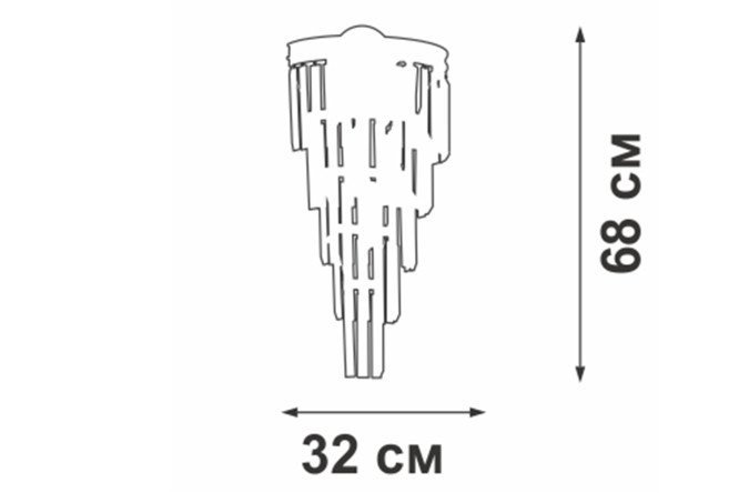 Светильник настенный VITALUCE V5154 18 кв.м, E14