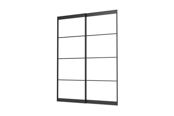 Изображение товара Комплект рам Оскар Ультра для шкафа-купе 200х236 см с доводчиками чёрный