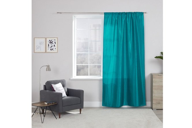 Изображение товара Штора MITTE Sylvie 140х260 см, 1 шт., цвет бирюзовый