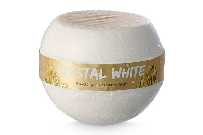 Шар для ванны Crystal White бурлящий