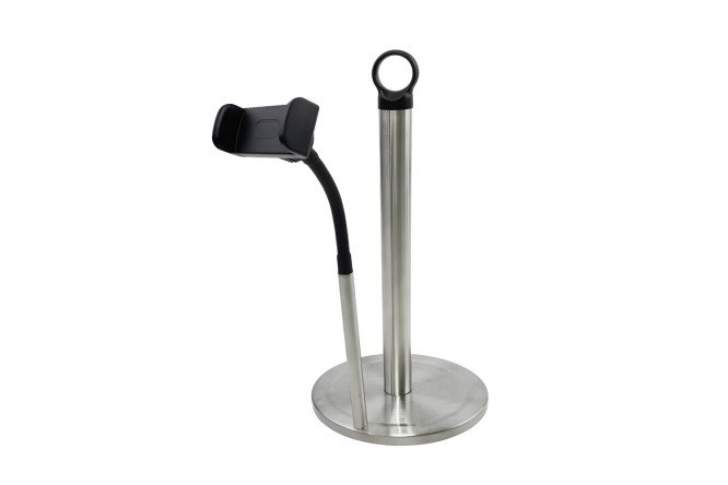 Изображение товара Держатель стойка для полотенец HOMIUM Double, Clean с креплением для телефона 25х36х18 см