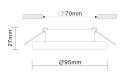 Светильник встраиваемый ST LUCE ST205 2.5 кв.м, 9.5x2.7x9.5 см, GU10