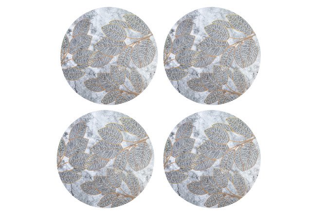 Изображение товара Набор салфеток Leaves сервировочные 35x0,02x35 см серый