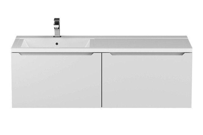 Изображение товара Тумба подвесная Tanos 291020263 для ванной комнаты 120 см, цвет каркаса белый, фасада белый