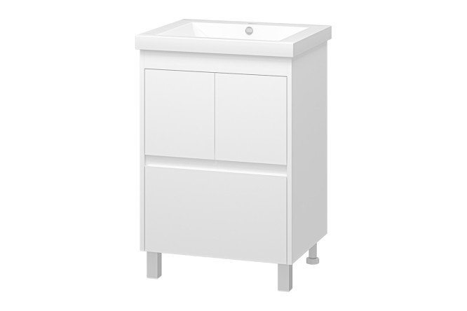 Изображение товара Тумба напольная Алиса 58 Э-Али01058-0112Я с 1 ящиком 58 см, цвет каркаса белый, фасада белый