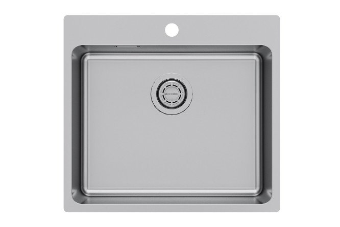 Мойка врезная KuchenSTERN AISI 304 R25 HERD 60 558SS50 55х50х20 см