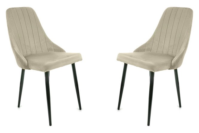 Изображение товара Комплект стульев Милан 46х89х44 см из вельвета и стальных ножек