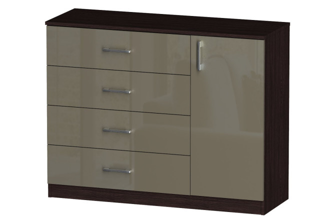 Изображение товара Комод Лайф латте и венге 115х90х40 см стильное мебельное решение