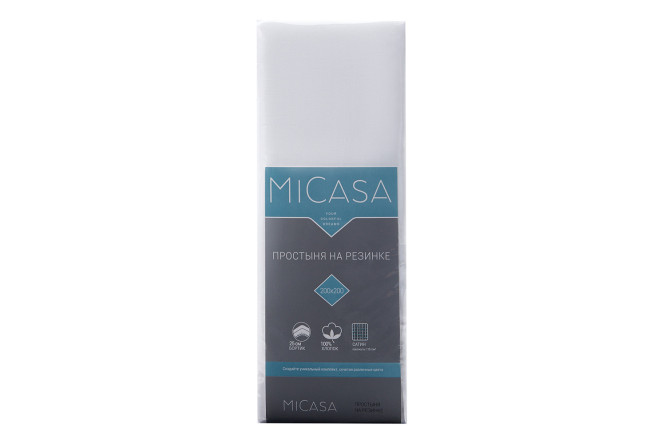 Простыня на резинке MICASA Calma Сатин 140х200 см