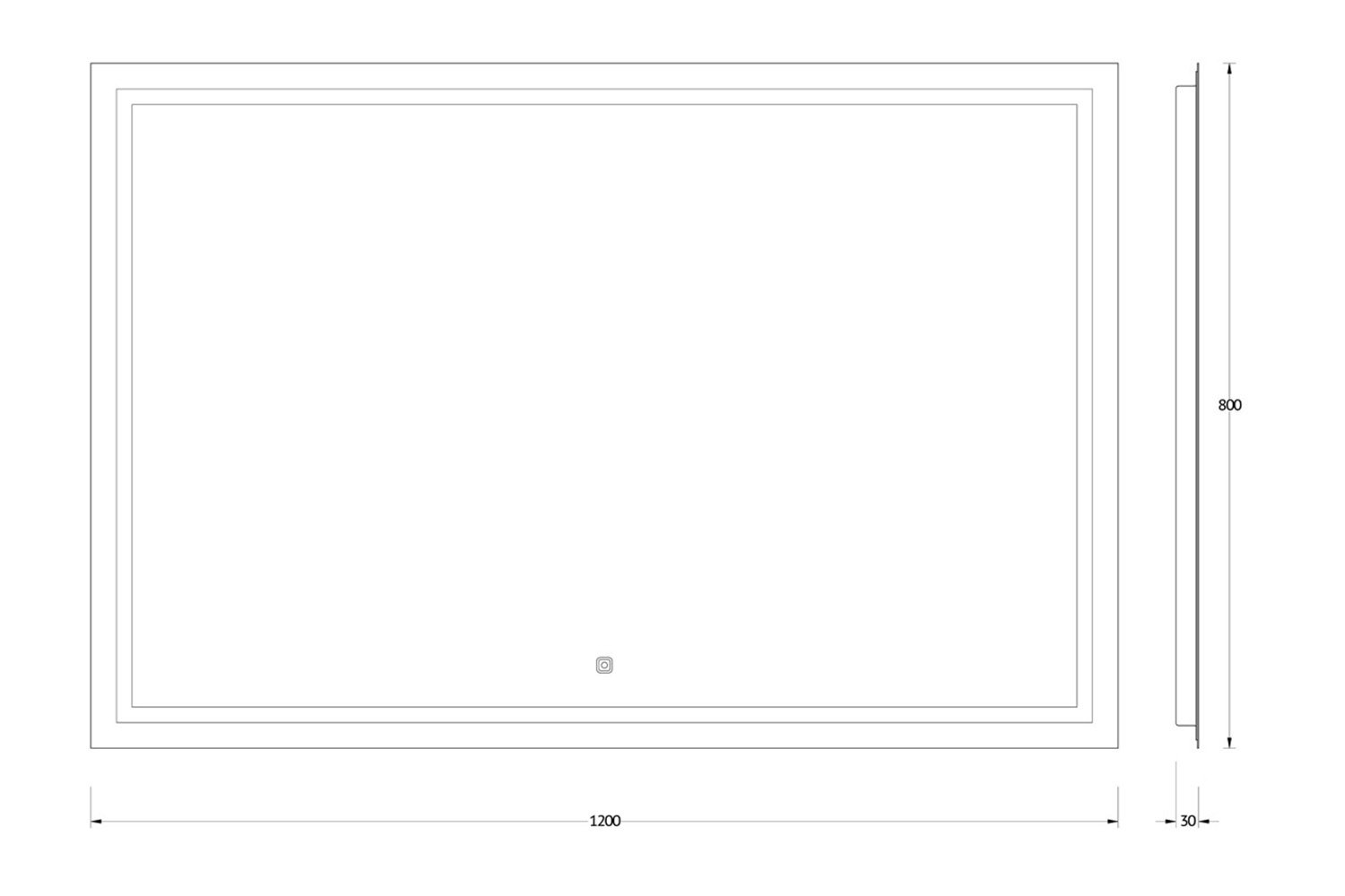 фото Зеркало со встроенным led-светильником ledline by 2438 evoform