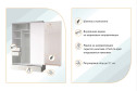 Шкаф-купе 2-дверный Mod 160х239х62 см, марибо, с одним зеркалом