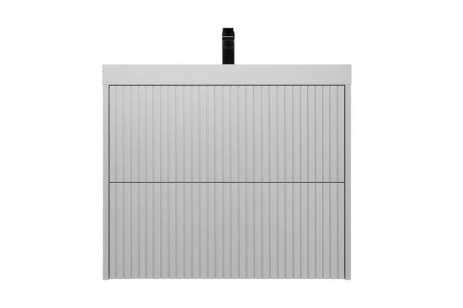 Изображение товара Тумба подвесная STYLELINE Стокгольм 70 ЛС-00002313 2 ящика 70 см, цвет каркаса белый рифлёный софт, фасада белый рифлёный софт