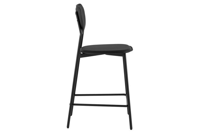 Стул барный Stool Group Minnie 42х89х49.5 см, цвет обивки чёрный, ножек чёрный