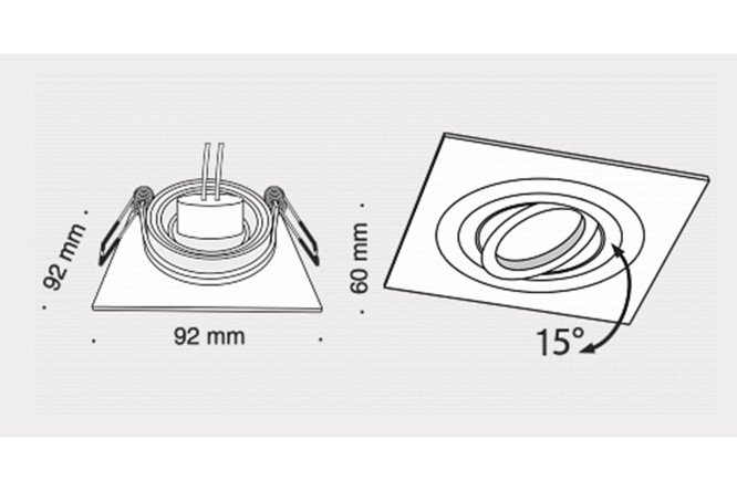 Светильник встраиваемый MAYTONI Downlight Atom 9.2x6x9.2 см, GU10