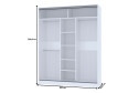 Шкаф-купе Home 180х229,5 см, белый, с одним зеркалом