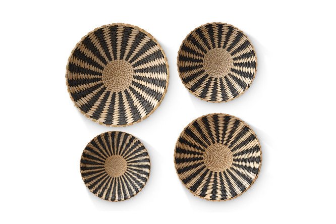 Изображение товара Набор декораций настенных Бохо из тростника и бумаги