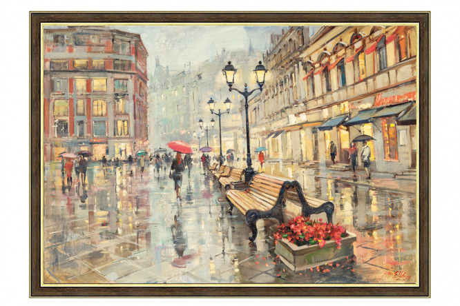 Изображение товара Репродукция в рамке Кузнецкий мост 47х57 см для интерьера дома и офиса