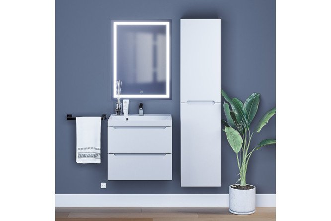 Изображение товара Тумба с раковиной Tanos 60.2 см, цвет каркаса белый, фасада белый