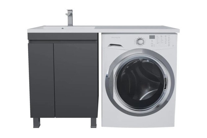 Изображение товара Тумба напольная Magenta 51930205158, левая 55 см, цвет каркаса чёрный, фасада чёрный