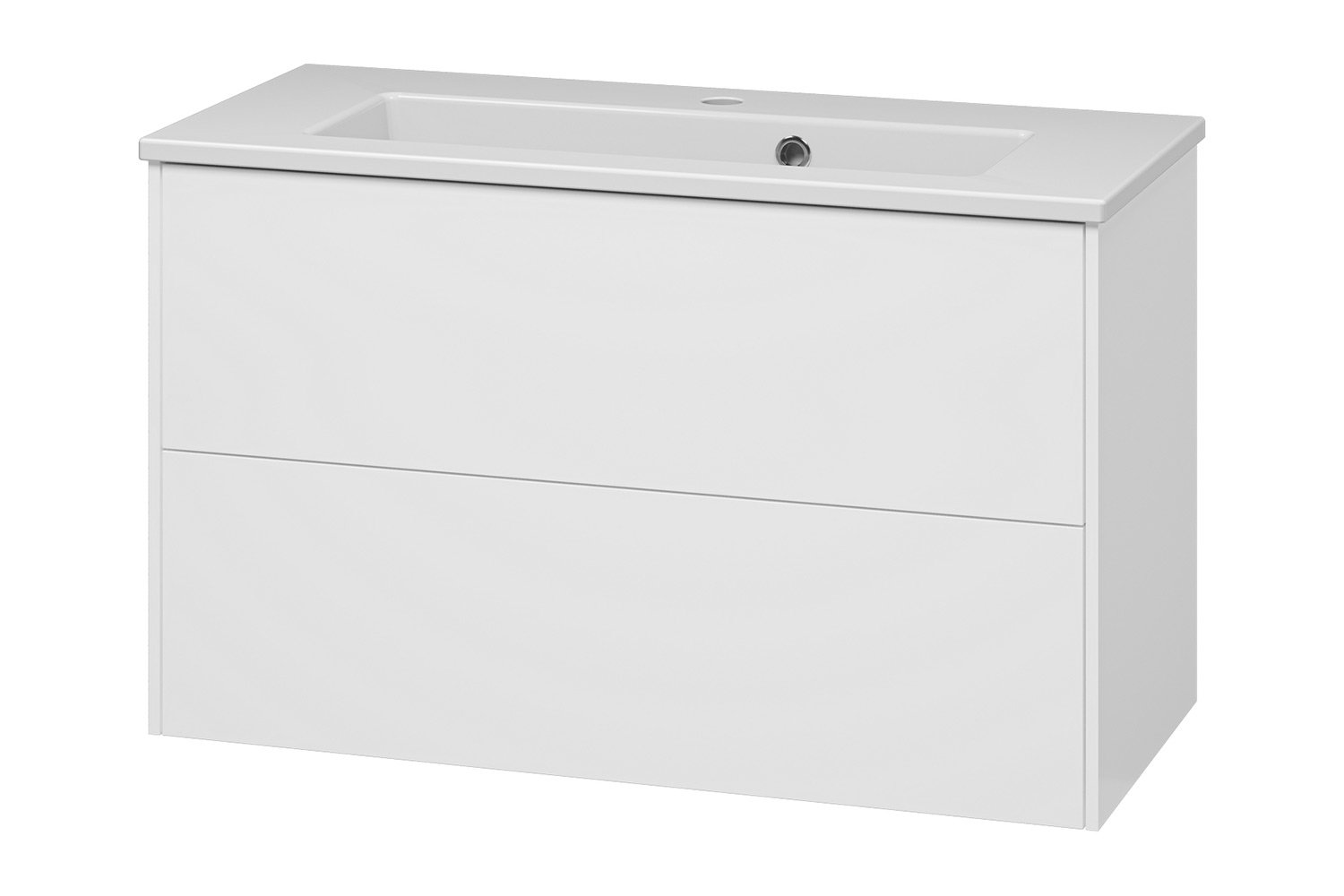 Тумба подвесная Той 80 TOY-09080-0102Я с 2 ящиками 81 см, цвет каркаса белый, фасада белый