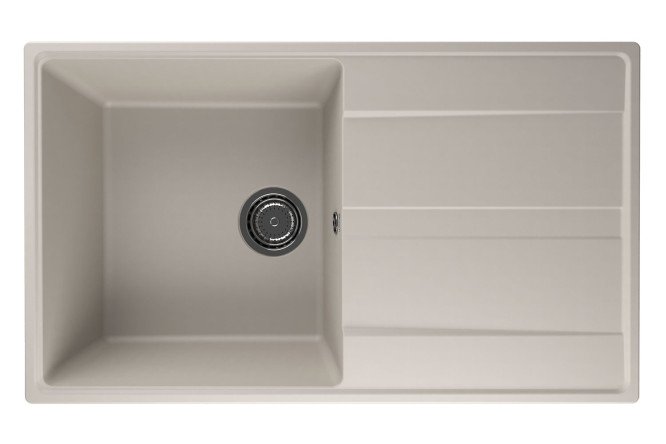 Изображение товара Врезная мойка Prima с крылом 85х50х22 см из кварцевого композита