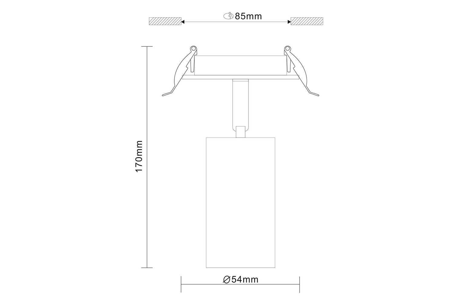 Светильник встраиваемый ST LUCE ST303 3 м², 10x17x5.4 см, GU10