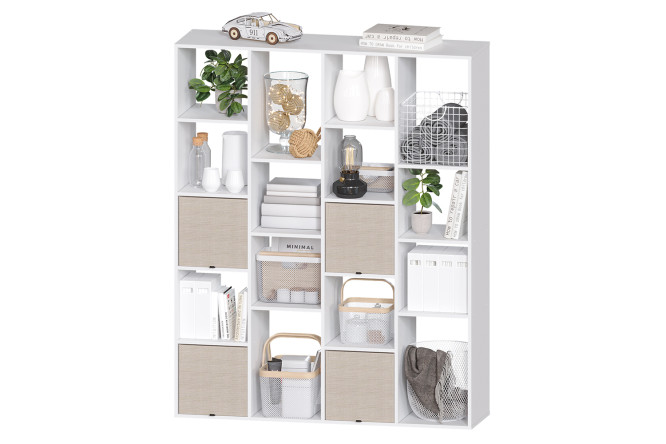 Изображение товара Стеллаж СТ 174Б из ЛДСП белого цвета 142,6х177,6х39 см