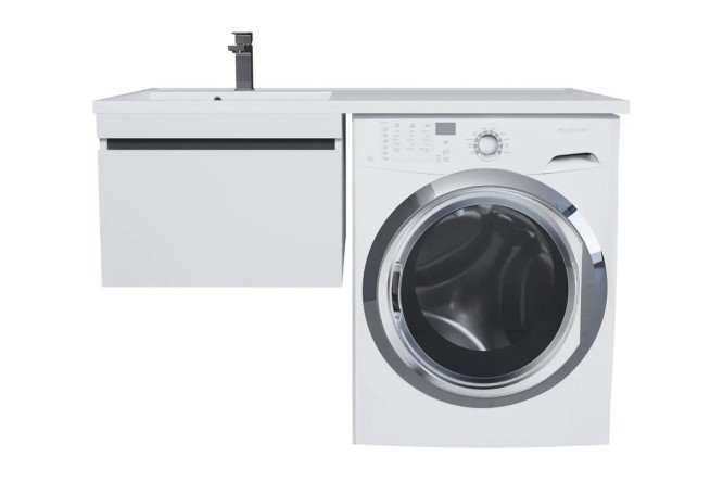 Изображение товара Тумба подвесная Magenta 51930205154, левая 55 см, цвет каркаса белый, фасада белый, графит