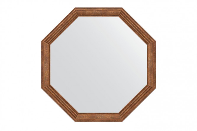 Изображение товара Настенное зеркало в багетной раме EVOFORM Octagon BY 3962 64х64 см сухой тростник стиль