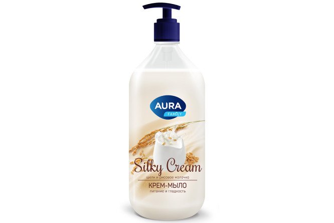 Изображение товара Крем-мыло Silky cream Шёлк и рисовое молочко 1000 мл