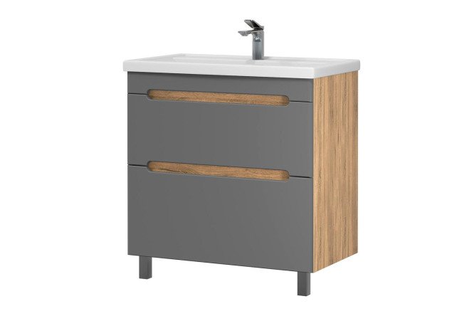 Изображение товара Тумба напольная Sanstar Diva 71 см с раковиной, современный дизайн